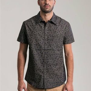 Seed of Life Psychedelic LSD Molecule Print Button Down XL